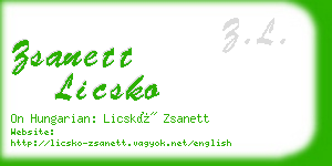 zsanett licsko business card